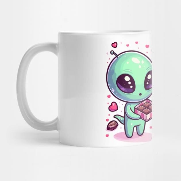 Cosmic Love: Aliens Sharing Earthly Affection by WEARWORLD